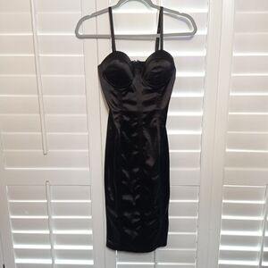 Entry Bodycon Mini Black Dress Size S
